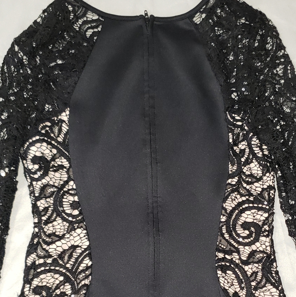 BCX Lace/Sequin Mini Bodycon Dress size 9 Juniors - Picture 5 of 10
